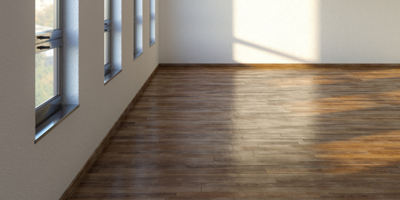 Laminate flooring on an empty house